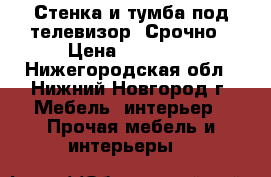 Стенка и тумба под телевизор. Срочно › Цена ­ 17 000 - Нижегородская обл., Нижний Новгород г. Мебель, интерьер » Прочая мебель и интерьеры   